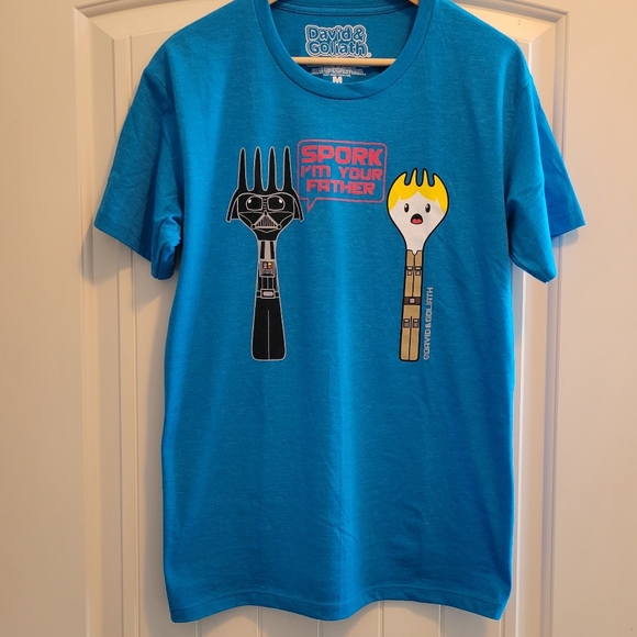 David & Goliath Spork Father Tee Shirt Medium - Picture 1 of 4